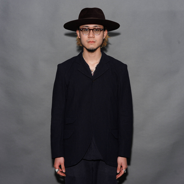 BLACK SIGN/ブラックサイン「Ancient Cloth Butler A Jacket / Dead Tree Black」テーパードジャケット