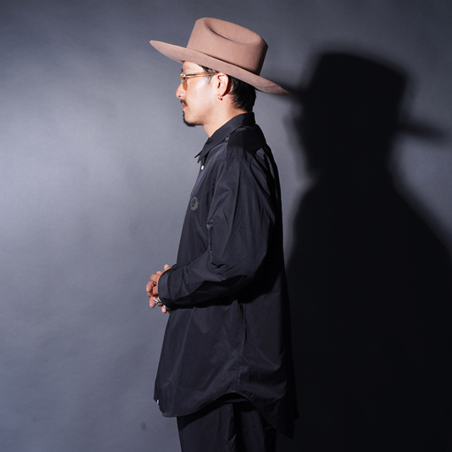 AWS-250102 /「GRANDPA SHIRT / BLACK」グランパシャツ