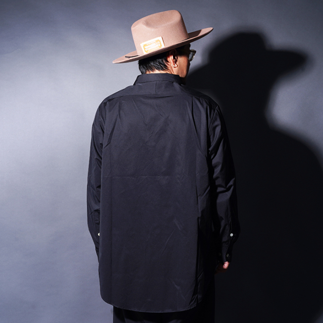 AWS-250102 /「GRANDPA SHIRT / BLACK」グランパシャツ