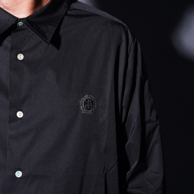 AWS-250102 /「GRANDPA SHIRT / BLACK」グランパシャツ