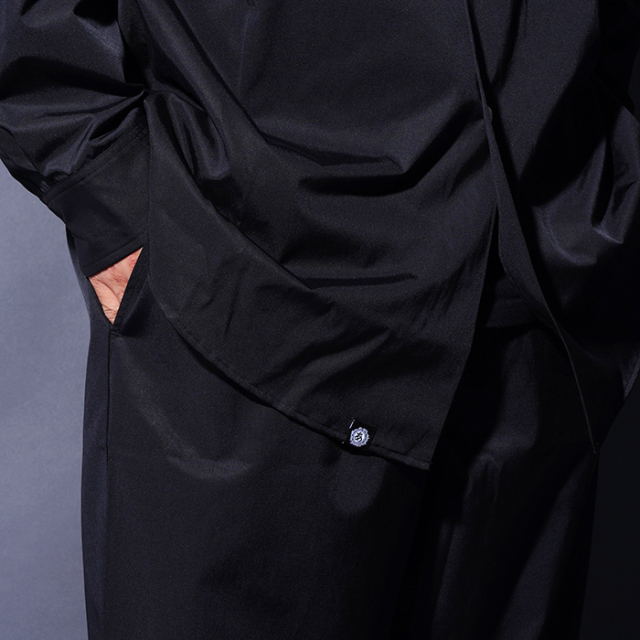 AWS-250102 /「GRANDPA SHIRT / BLACK」グランパシャツ