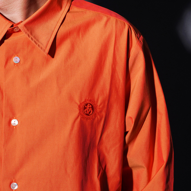 AWS-250102 /「GRANDPA SHIRT / ORANGE」グランパシャツ