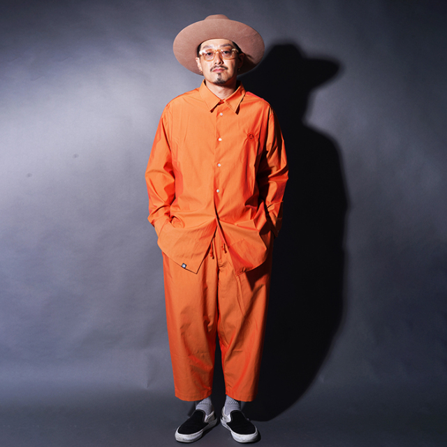 AWS-250102 /「GRANDPA SHIRT / ORANGE」グランパシャツ