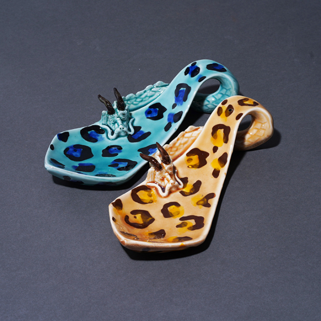 BLACKBOOTS CERAMICS×AMERICAN WANNABE /「LEOPARD DRAGON TIE INCENSE CHAMBER」 お香立て