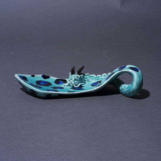 blackboots ceramics 骸骨　お香立て　アメリカンワナビー BLACKBOOTS CERAMICS×AMERICAN WANNABE /「LEOPARD DRAGON TIE