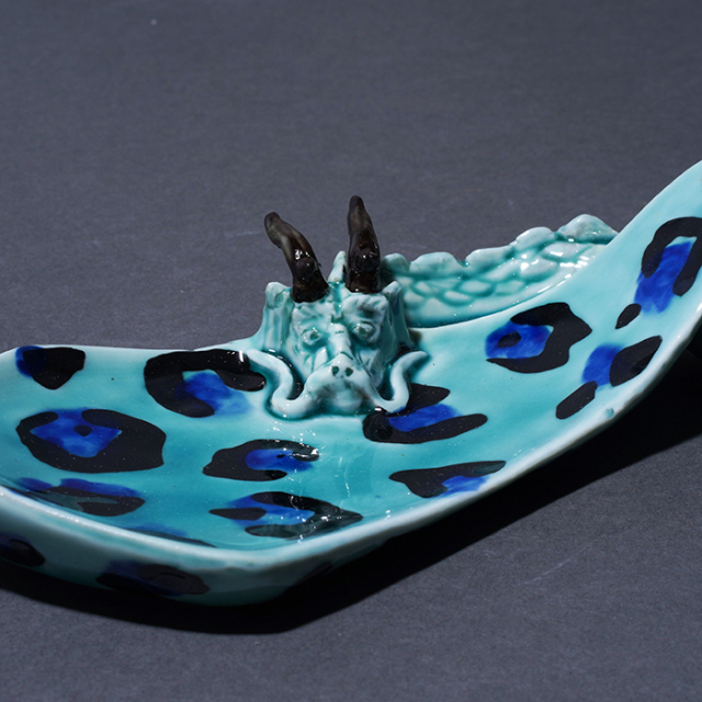 BLACKBOOTS CERAMICS×AMERICAN WANNABE /「LEOPARD DRAGON TIE