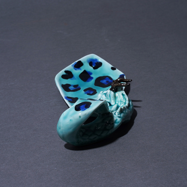 BLACKBOOTS CERAMICS×AMERICAN WANNABE /「LEOPARD DRAGON TIE