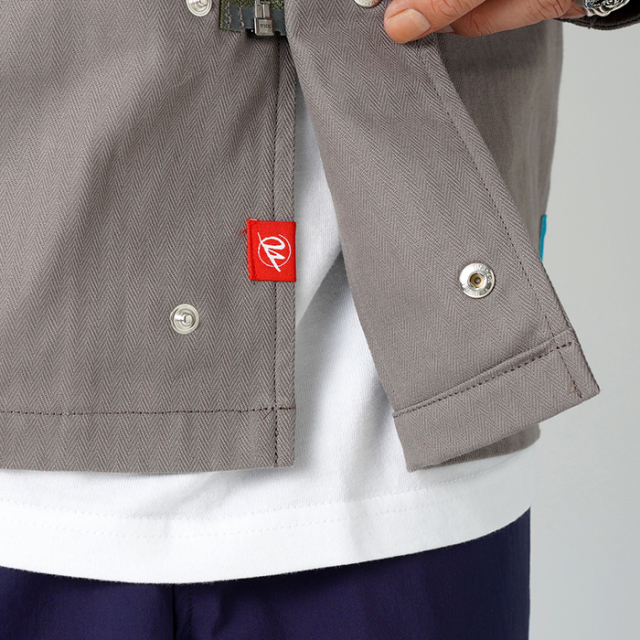 NTJ-240102 /「Herringbone Military Jacket / CHARCOAL」ヘリンボーン