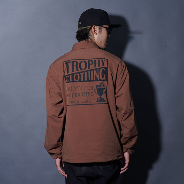 TROPHY CLOTHING/トロフィークロージング「Box Logo Warm Up Jacket / BROWN」ウォームアップジャケット