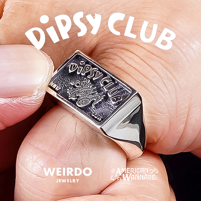 【予約商品】【LIMITED ITEM】WEIRDO JEWELRY×THE AMERICAN WANNABE「DIPSY CLUB-PLAQUE RING / SILVER」リング