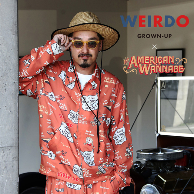 限定】WEIRDO×AMERICAN WANNABE「DIPSY CAR JACKET / ORANGE 