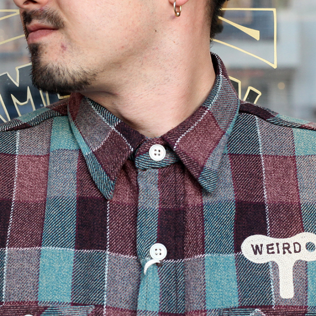 WEIRDO/ウィアード「WIND UP - L/S CHECK SHIRTS」コットンネル 