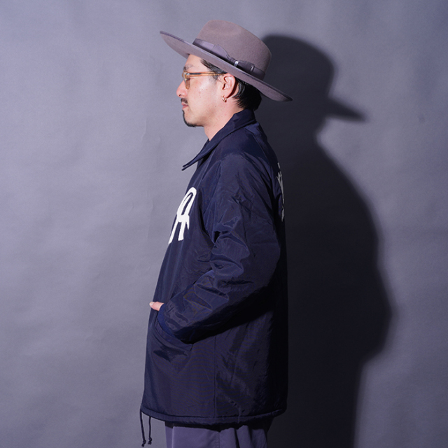 AWJ-250202 /「TEAM LOGO LONG COACH JACKET / NAVY」ロングコーチ