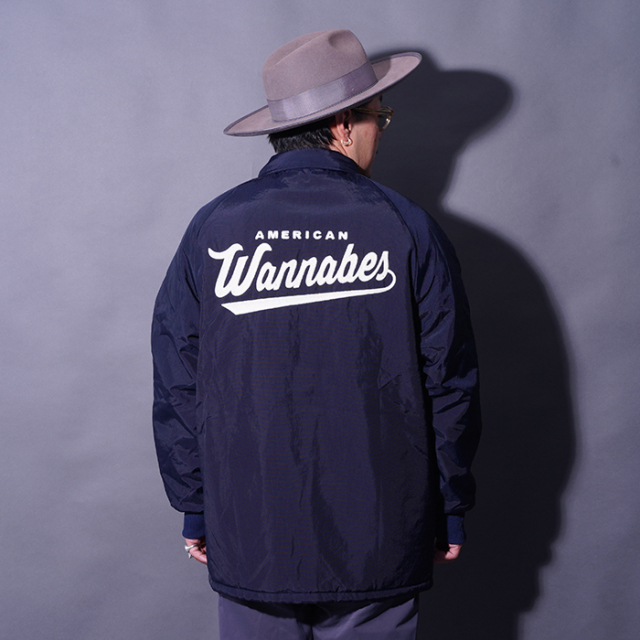 AWJ-250202 /「TEAM LOGO LONG COACH JACKET / NAVY」ロングコーチ