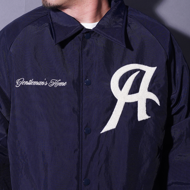 AWJ-250202 /「TEAM LOGO LONG COACH JACKET / NAVY」ロングコーチ