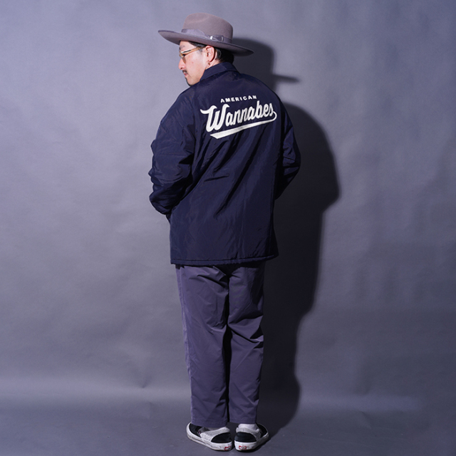 AWJ-250202 /「TEAM LOGO LONG COACH JACKET / NAVY」ロングコーチ
