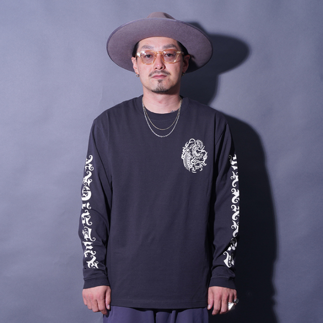 AWTB-250502 /「DRAGON Logo L/S TEE / BLACK」プリントL/S Tシャツ