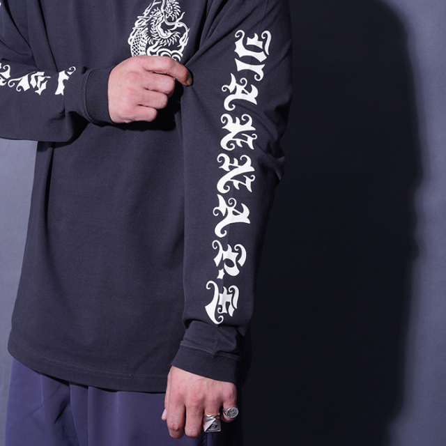 AWTB-250502 /「DRAGON Logo L/S TEE / BLACK」プリントL/S Tシャツ