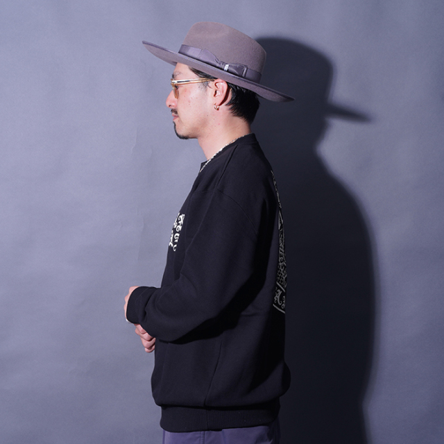 AWCB-250302 /「DRAGON Logo Crew Sweat / BLACK」クルーネックスウェット