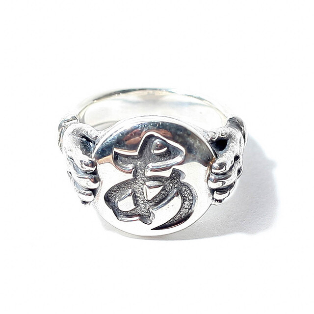 【予約販売】BLACK BOOTS × AMERICAN WANNABE「"CIRCLE TRADE MARK”FAMILY RING / SILVER×SLIVER」トレードマークファミリーリング