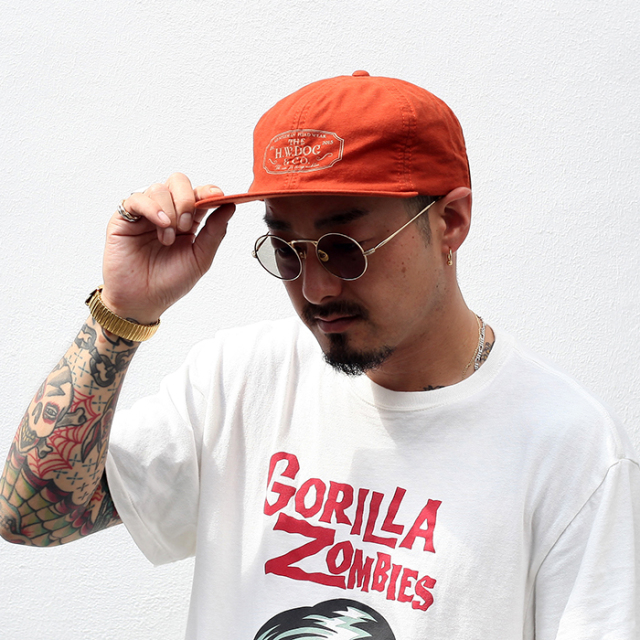 THE H.W.DOG&CO×AMEIRCAN WANNABE「MOLESKIN TRUCKER CAP / ORANGE」トラッカーキャップ