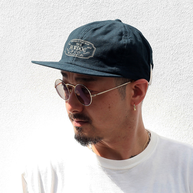 THE H.W.DOG&CO×AMEIRCAN WANNABE「MOLESKIN TRUCKER CAP / NAVYGREEN」トラッカーキャップ