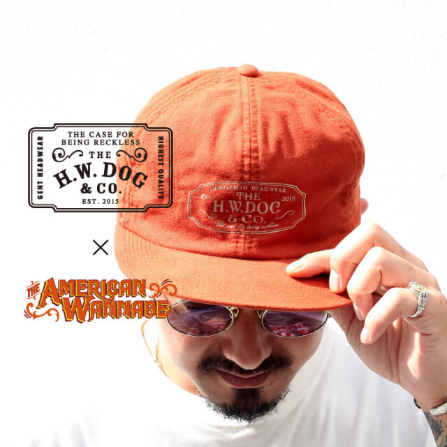 THE H.W.DOG&CO×AMEIRCAN WANNABE「MOLESKIN TRUCKER CAP / NAVYGRAEEN 