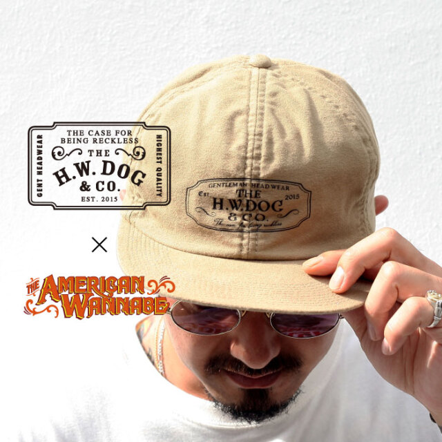 THE H.W.DOG&CO×AMEIRCAN WANNABE「MOLESKIN TRUCKER CAP / NAVYGRAEEN 