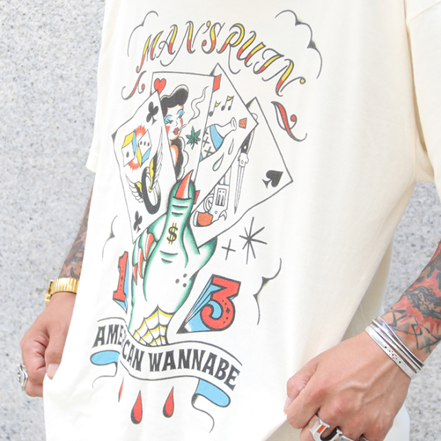 【WEIRDO × AMERICAN WANNABE】FOOTBALL Tシャツ WEIRDO × AMERICAN WANNABE フットボールTシャツ