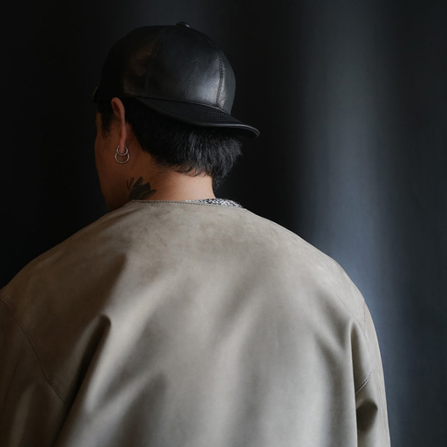 B-105 /「SHORT BRIM CAP / COW HIDE」ショートブリムキャップ