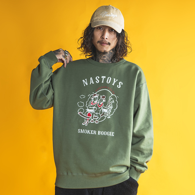 NASTOYS/ナストイズ 「Smoker Boogie Crew Sweat」 ヘビーウェイト 