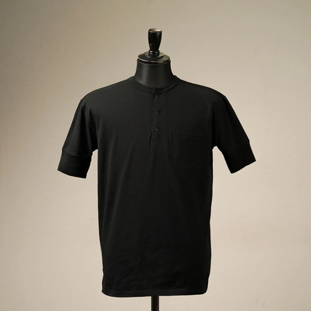 GLAD HAND/グラッドハンド「GH-13 STANDARD HENRY POCKET T-SHIRTS / BLACK」ヘンリーネック S/S ポケットTEE