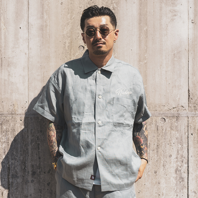 NASTOYS / ナストイズ「Linen S/S Over Shirt」リネン半袖オーバーシャツ