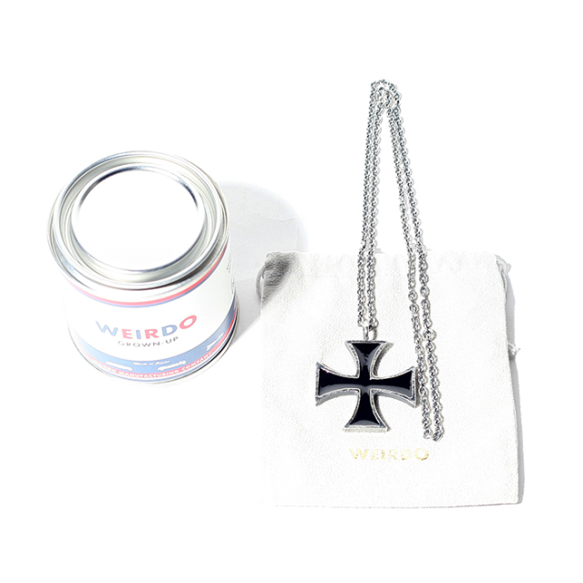 WEIRDO ビッグクロスネックレス　ブラックシルバー925 WEIRDO ウィアード BIG CROSS ネックレス シルバー925 ブラック