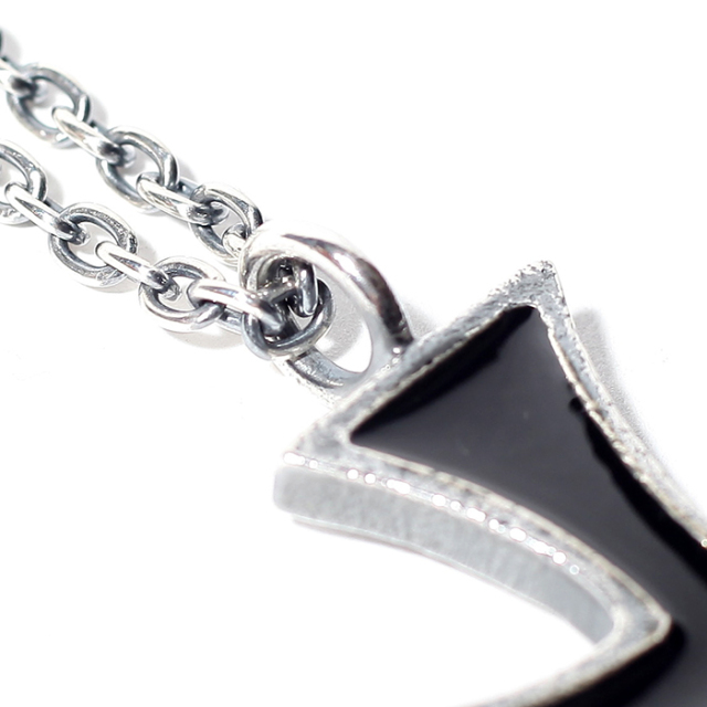 WG-023 /「BIG CROSS - NECKLACE / SILVER×BLACK」ビッグクロス
