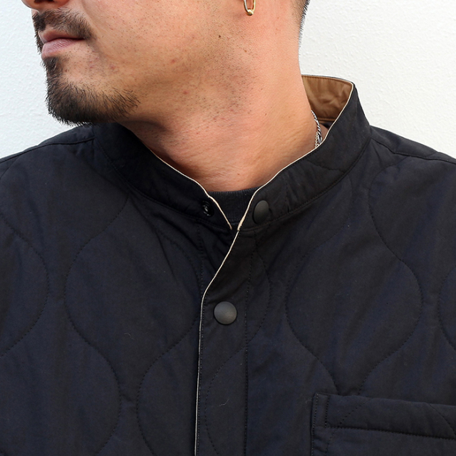 NASTOYS/ナストイズ「Quilting Reversible Stand Collar Shirt Jacket 