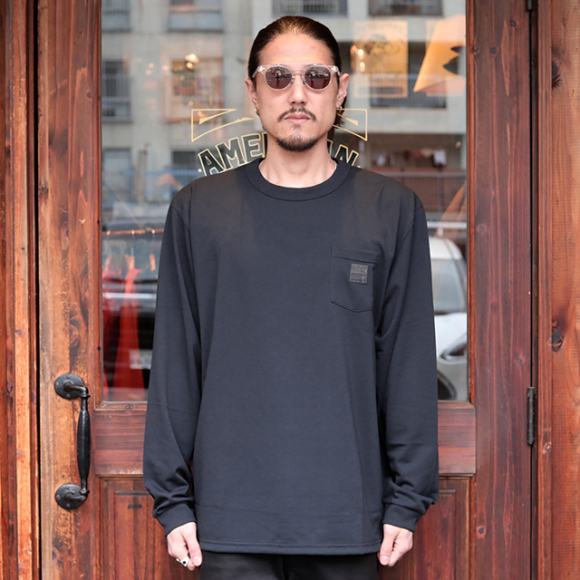 TROPHY CLOTHING/トロフィークロージング「"MONOCHROME" RD L/S Tee / BLACK」ポケットL/SＴシャツ