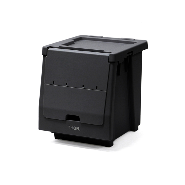 THOR ソー / 「【Set】THOR Stacking Shelf Container "20L"  /  Black」 前開き式 収納棚 20Lセット