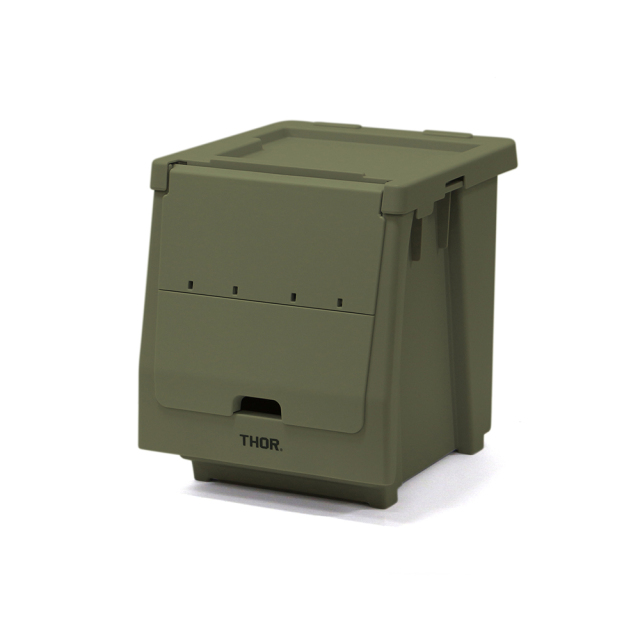 THOR ソー / 「【Set】THOR Stacking Shelf Container "20L"  /  Olive」 前開き式 収納棚 20Lセット