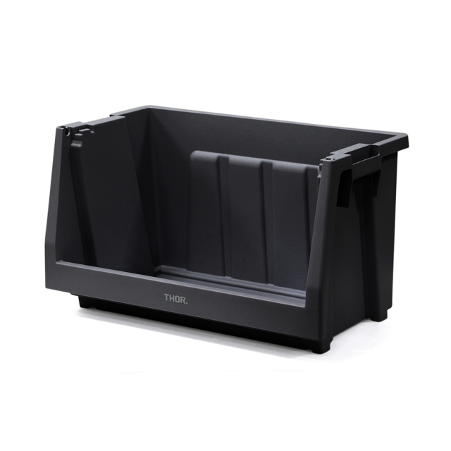 THOR ソー / 「THOR Stacking Shelf Container "50L"  /  Black」 前開き式 収納棚 50L本体