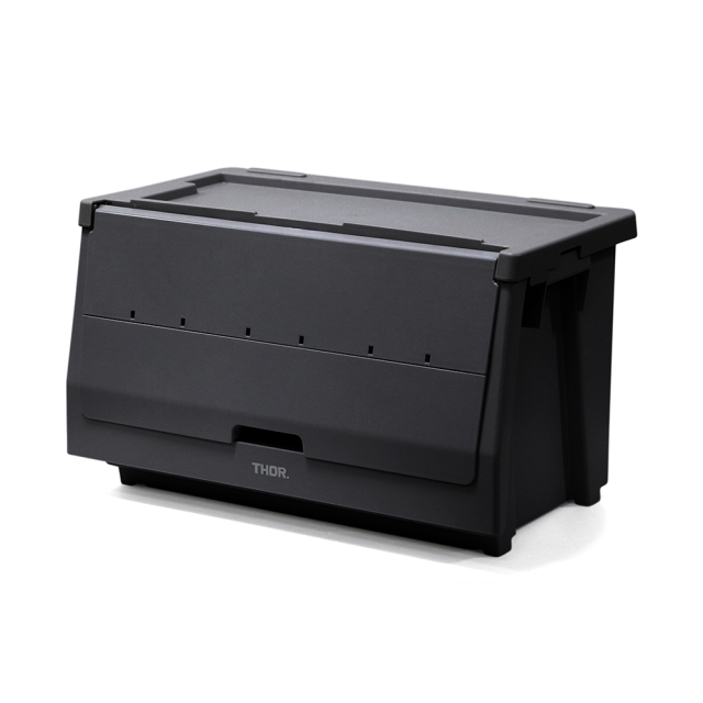 THOR ソー / 「【Set】THOR Stacking Shelf Container "50L"  /  Black」 前開き式 収納棚 50Lセット
