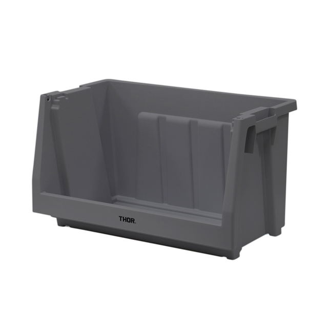 THOR ソー / 「THOR Stacking Shelf Container "50L"  /  Mid gray」 前開き式 収納棚 50L本体