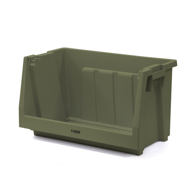 THOR ソー / 「THOR Stacking Shelf Container "50L"  /  Olive」 前開き式 収納棚 50L本体