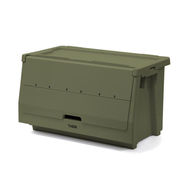 THOR ソー / 「【Set】THOR Stacking Shelf Container "50L"  /  Olive」 前開き式 収納棚 50Lセット