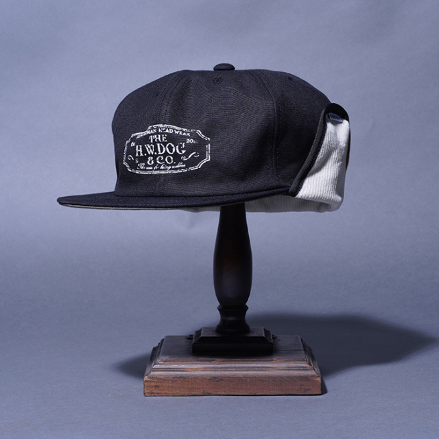 THE H.W.DOG&CO/ザエイチダブリュードッグアンドコー「TRUCKER WINTER CAP / BLACK」トラッカーウィンターキャップ