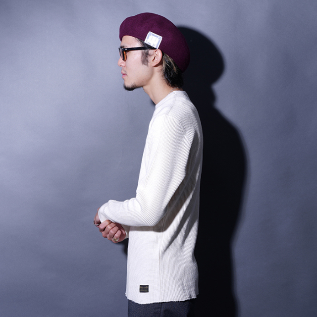 TE-21 /「Heavy Waffle Mil L/S Tee / Ecru」ヘヴィウエイトミリタリー