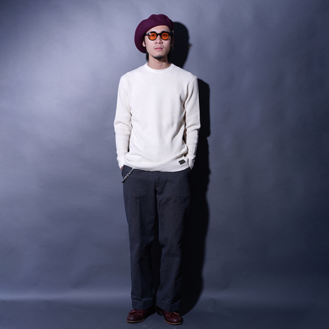 TE-21 /「Heavy Waffle Mil L/S Tee / Ecru」ヘヴィウエイトミリタリー