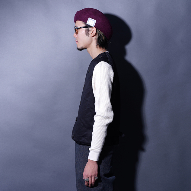 BSSV-23202 /「Black Chino Double Breasted Swindler Vest / Midnight