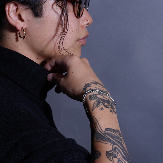 GLAD HAND/グラッドハンド「NARROW CHAIN BRACELET / SILVER」ナロー