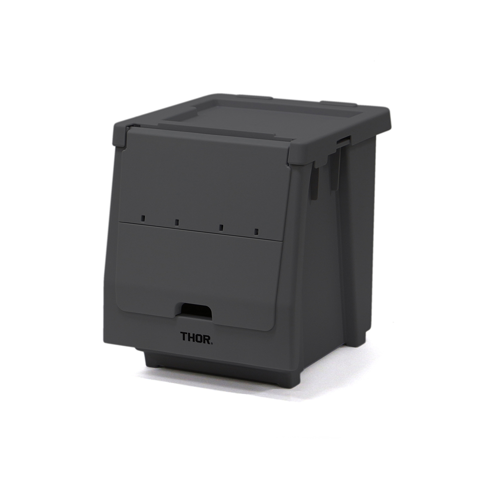THOR ソー / 「【Set】THOR Stacking Shelf Container "20L"  /  Mid gray」 前開き式 収納棚 20Lセット